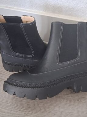 Coach Women’s Black Chelsea Lug Boots - Sleek Platform Design